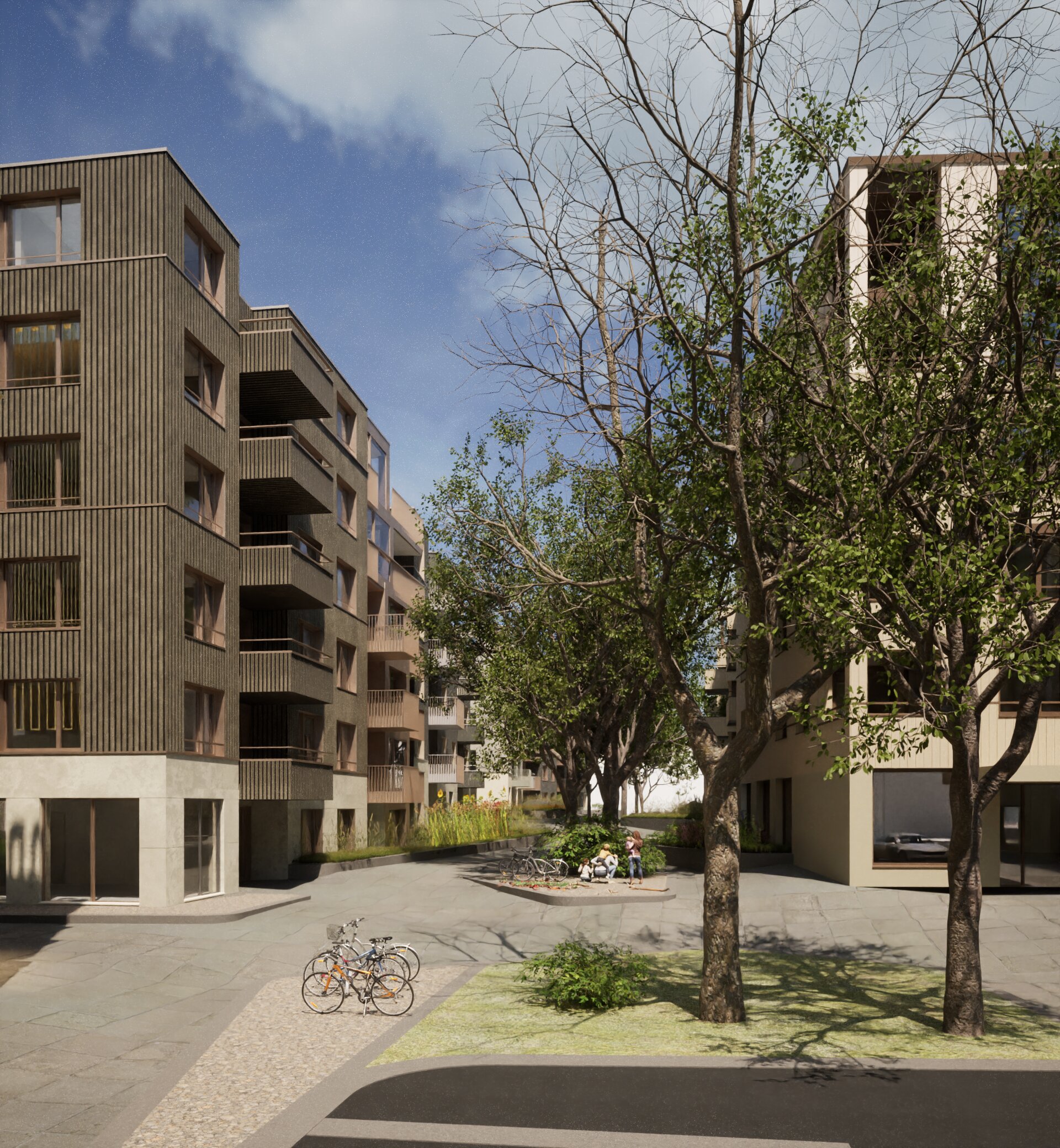 Rohes Wettbewerbs-CGI, Wohngasse